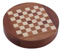 Šachy dřevěné magnetické – průměr 18 cm