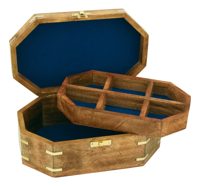 Box na drobnosti, mangové dřevo a mosaz – 22,5 × 14 × 8,5 cm