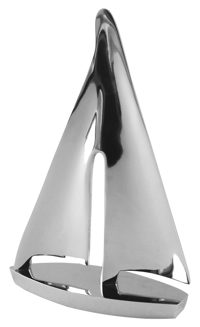 Plachetnice z poniklovaného hliníku – výška 24,5 cm