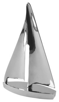 Plachetnice z poniklovaného hliníku – výška 31 cm