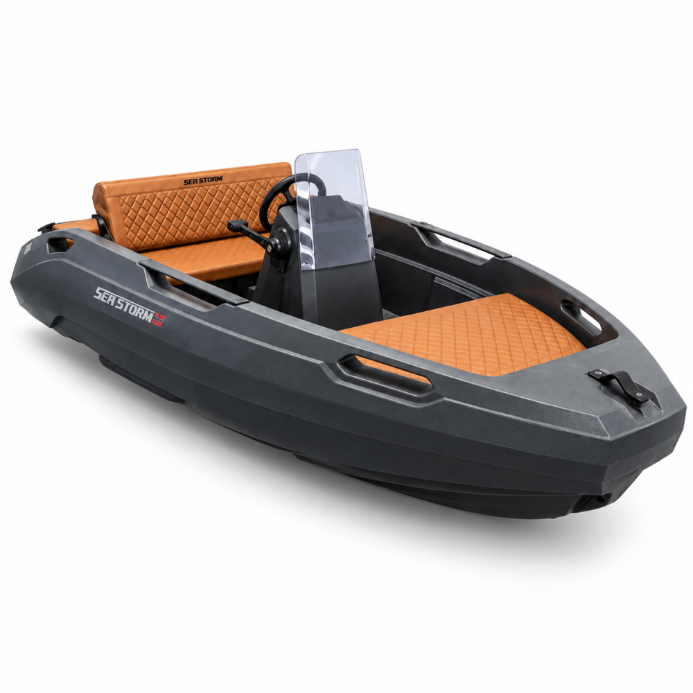 SEASTORM 13s HDPE Extra odolný plastový člun tmavě šedý – 400 cm