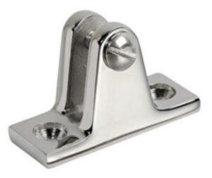 Vidlička koncovky pro bimini 80º se šroubem, nerezová - Obrázek 1