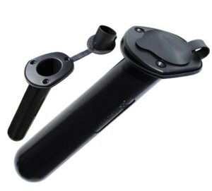 Vestavěný držák na prut s gumovým uzávěrem černý - Obrázek 1