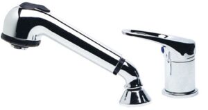 Pochromovaná jednopáková baterie s výsuvnou sprchovou hlavicí a hadicí 1,5m - pro studenou a teplou vodu - Obrázek 1