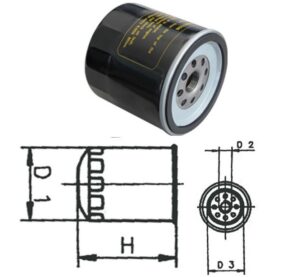 Olejový filter YAMAHA F15/F25/F40/F50/F80/F100 (od 1995 do 2000) - Obrázek 1