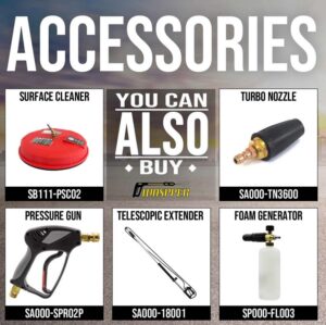 Waspper W3000HA benzínový vysokotlaký čistič, Peggas, 5.2 HP, 207 bar / 3.000 PSI - Obrázek 9