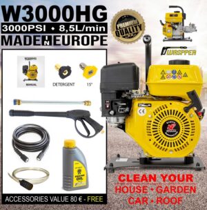 Waspper W3000HG benzínová vysokotlaková myčka, Peggas, 5,2 HP, 207 bar / 3 000 PSI - Obrázek 3