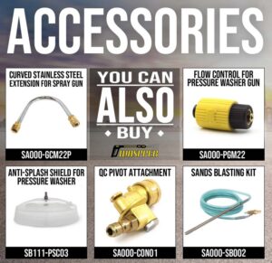 Waspper W3100VA benzínový vysokotlaký čistič, Peggas, 4.3 HP, 213 bar / 3.100 PSI - Obrázek 8