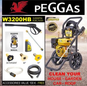 Waspper W3200HB benzínová vysokotlaková myčka, Peggas, 7,0 HP, 220 bar / 3 200 PSI - Obrázek 15