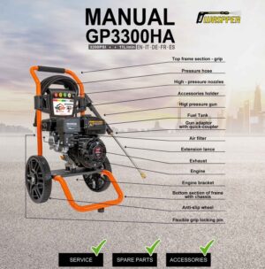 GASPPER GP3300HA - vysokotlaký čistič - Obrázek 10