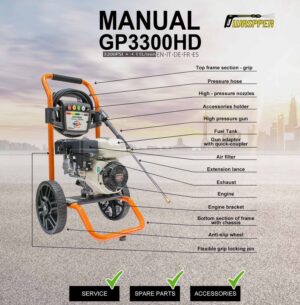 GASPPER GP3300HD - vysokotlaký čistič - Obrázek 11