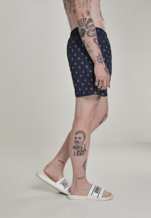 Plavky Urban Classics Pattern Anchor - navy - Obrázek 9