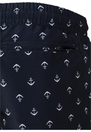 Plavky Urban Classics Pattern Anchor - navy - Obrázek 3