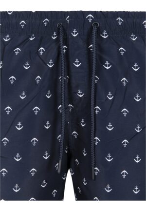 Plavky Urban Classics Pattern Anchor - navy - Obrázek 5