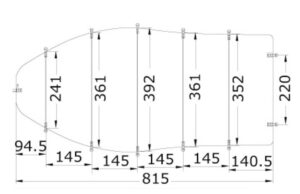 Krycí plachta pro čluny délky 700-780 cm - stříbrná - Obrázek 3