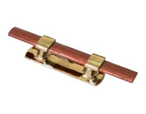 Úvazník z leštěné mosazi s vložkou z bukového dřeva - 222 mm - Obrázek 1