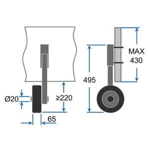 Přepravní kolečka ET200 černá/červená - Obrázek 6
