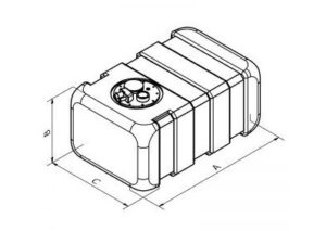 Palivová nádrž 40 L - 28 x 40 x 50 cm - Obrázek 2