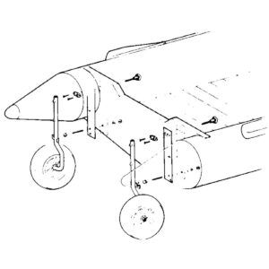 Přepravní kolečka pro nafukovací čluny - výška 80 cm - Obrázek 4
