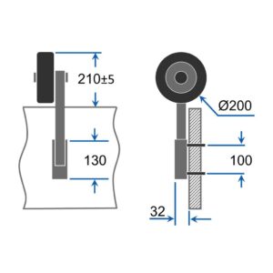 Přepravní kolečka ET200 šedo/červená - Obrázek 2