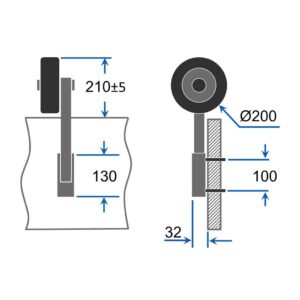 Přepravní kolečka ET200 černo/zelená - Obrázek 2