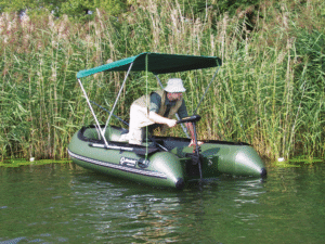 Bimini SUNWORLD II hliníková stříška na člun zelená - šířka 120-140cm, průměr trubky Ø20 mm - Obrázek 2