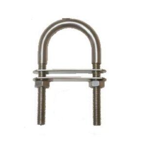 AQUINOX Nerezový U třmen se zesíleným okem a dvěma upínacími deskami - Obrázek 1