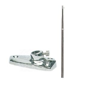 Nerezový držák vlajky 40cm s pochromovanou základnou