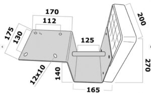 Držák závěsného motoru do 15 HP - montáž na platformu - Obrázek 2