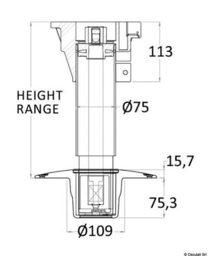 WAVERIDER teleskopický stojan 440/570 mm odnímatelný - hliníková základna - Obrázek 3
