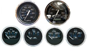 FARIA sada palubních přístrojů - černý číselník v niro rámu - Obrázek 1