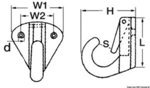 Držák na fender nerezový pro lano 10 mm - Obrázek 2
