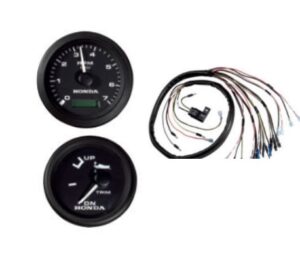 HONDA sada 2 ukazatelů černá - otáčkoměr a trim metr - Obrázek 1