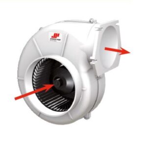 JOHNSON PUMP radiálový ventilátor s přírubou 12V 280m³/h