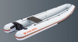 Kolibri KM-390 CP nafukovací kánoe šedý, pevná skládací podlaha - Obrázek 1