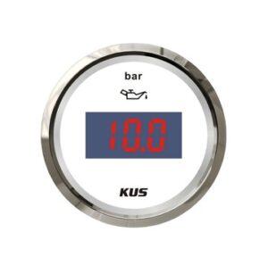 KUS digitální ukazatel tlaku oleje 0-10 bar, bílý - Obrázek 1