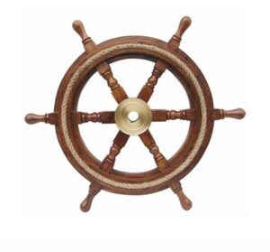 Lodní kormidlo Ø 45 cm s lankem - Obrázek 1