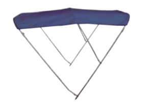 Bimini nerezové 3 ramenní námořnícke modré - šířka 200/210 cm, Ø 25 mm - Obrázek 1