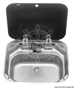 Nerezový dřez s krytem - Obrázek 1