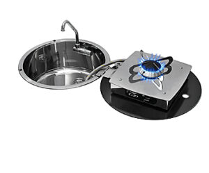 Sklopná varná deska s 1 hořákem, kulatá verze - Obrázek 1