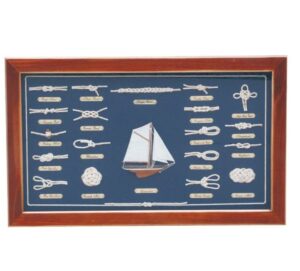 Obraz - Námořní uzly s anglickým popisem 51 x 31 cm - Obrázek 1