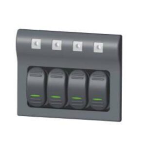 Ovládací panel se 4 spínači - černý - Obrázek 1