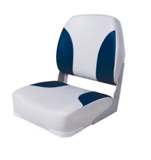 Polstrované skládací sedátko - bílo-modré - Obrázek 1