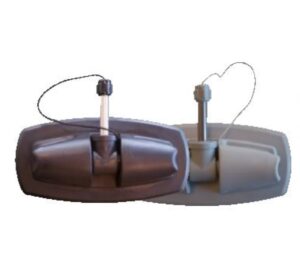 Přilepovací základna pro vesla na nafuk. člun - černá - Obrázek 1