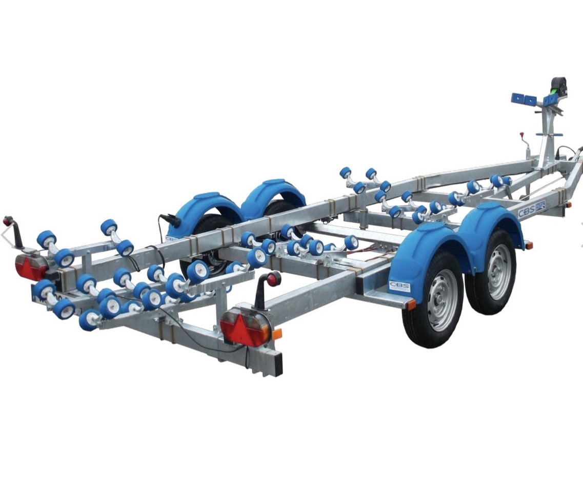 Přívěsy pod čluny brzděné