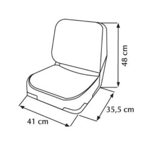 Polstrované skládací sedátko - bílé - Obrázek 2