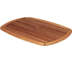 Teaková stolová deska se zakřivenými okraji s motivem námořní hvězdy - 61 x 94 cm - Obrázek 1