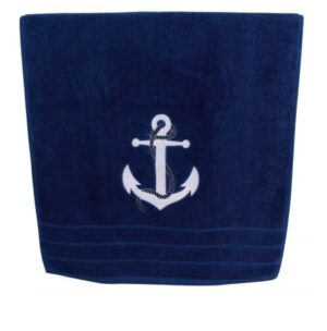 Námořnický ručník s kotvou 30 x 50 cm tmavě modrý - Obrázek 2