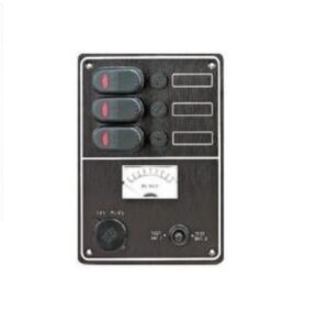 Vodotěsný ovládací panel se 3 spínači a voltmetrem