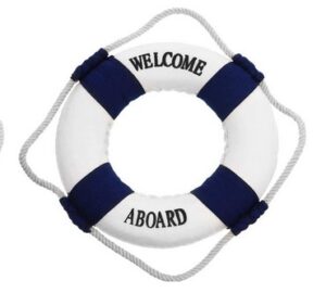 Záchranné kolo modré s nadpisem "WELCOME ABOARD" - 20 cm - Obrázek 1